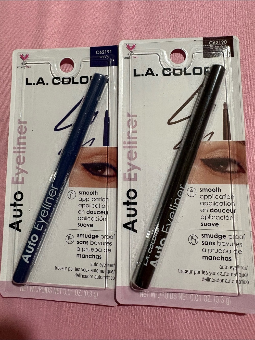 L.A. Colors Auto Eyeliner — Navy & Black Duo